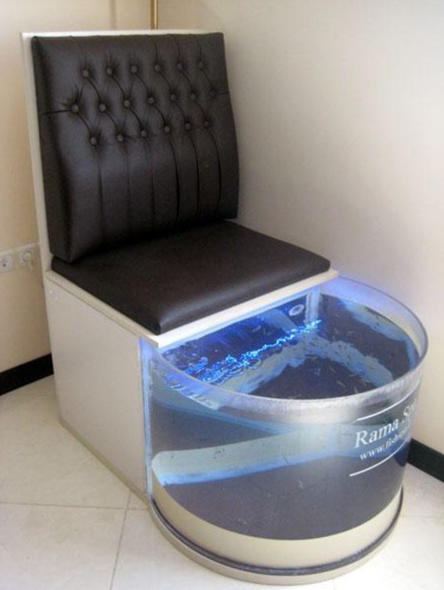 یونیت فیش اسپا - نمونه با صندلی چرمی تیره